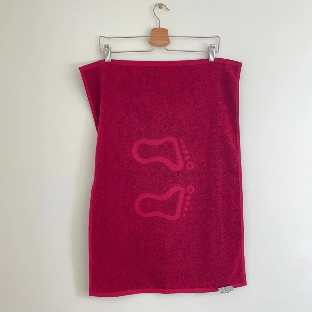 Cotton Towel for Feet, burgundy